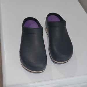Black Dansko Mules with Purple Insole KANE Style